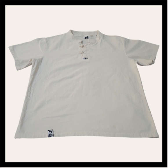 Young Mens Cotton 2 Piece Ivory Knot Garment - Picture 12 of 12